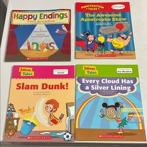 Scholastic Idiom Tales, Punctuation, & Suffixes Books